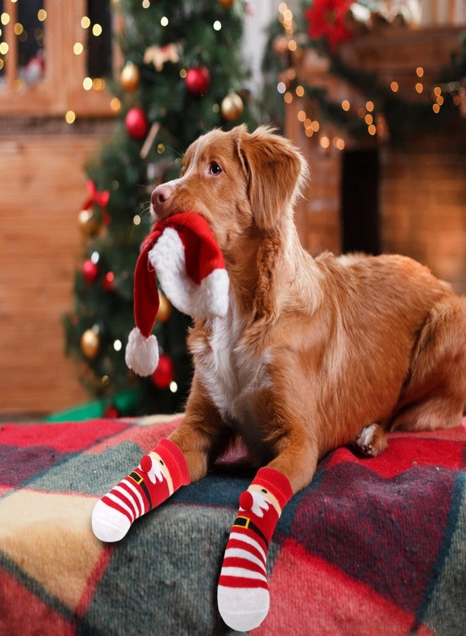 Rypet 2 Pairs Christmas Dog Socks Non Slip Dog Grip Socks with Adjustable Straps Traction Control for Indoor & Hardwood Floor, Pet Paw Protector for Small Medium Large Dogs - Image 5